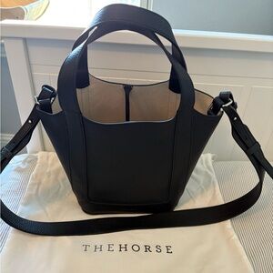 The Horse Alexie Tote Black Pebbled Leather